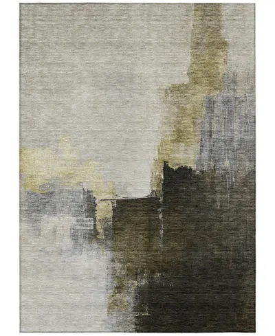 Addison Chantille Machine Washable Acn1071 5'x7'6" Area Rug In Khaki