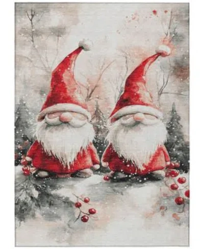 Addison Holiday Washable Indoor Outdoor Acn1808 Rug Collection In White