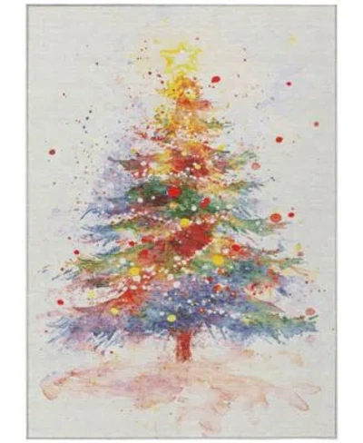 Addison Holiday Washable Indoor Outdoor Acn1809 Rug Collection In White