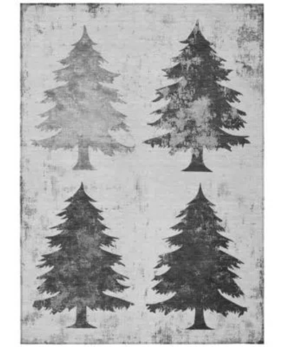 Addison Holiday Washable Indoor Outdoor Acn1811 Rug Collection In White