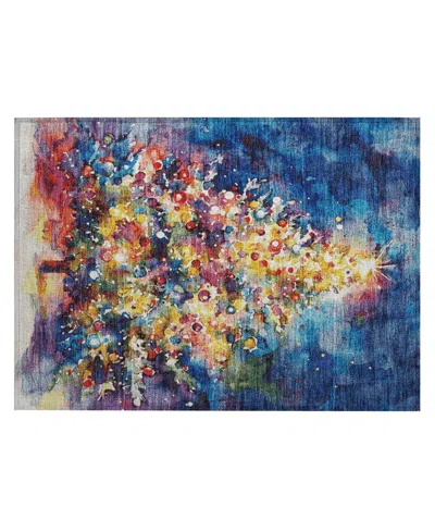 Addison Holiday Washable Indoor/outdoor Acn1806 1'8"x2'6" Area Rug In Blue