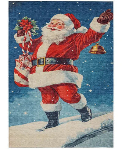 Addison Holiday Washable Indoor/outdoor Acn1807 10'x14' Area Rug In Blue