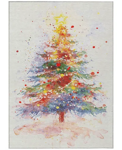 Addison Holiday Washable Indoor/outdoor Acn1809 3'x5' Area Rug In White