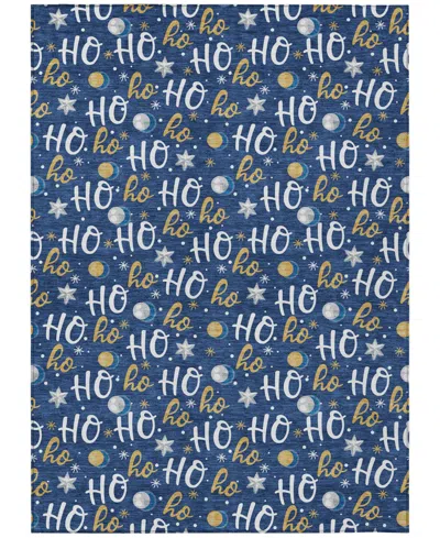 Addison Holiday Washable Indoor/outdoor Acn1810 10'x14' Area Rug In Blue