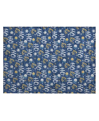 Addison Holiday Washable Indoor/outdoor Acn1810 1'8"x2'6" Area Rug In Blue