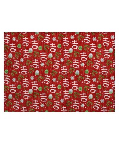 Addison Holiday Washable Indoor/outdoor Acn1810 1'8"x2'6" Area Rug In Red