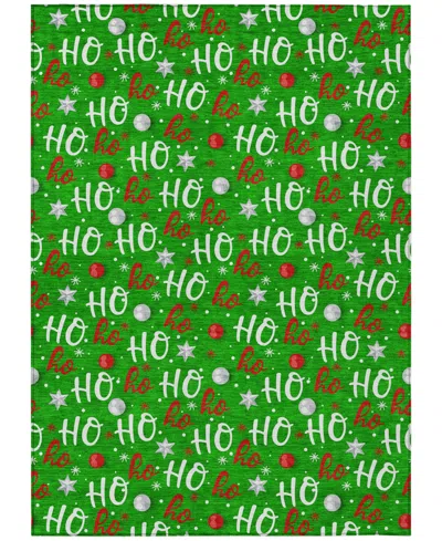 Addison Holiday Washable Indoor/outdoor Acn1810 8'x10' Area Rug In Green