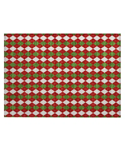 Addison Holiday Washable Indoor/outdoor Acn1812 1'8"x2'6" Area Rug In Red