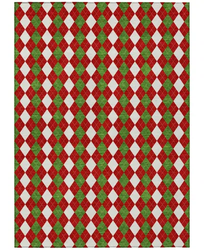 Addison Holiday Washable Indoor/outdoor Acn1812 5'x7'6" Area Rug In Red