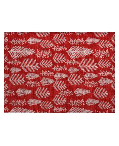 Addison Holiday Washable Indoor/outdoor Acn1813 1'8"x2'6" Area Rug In Red