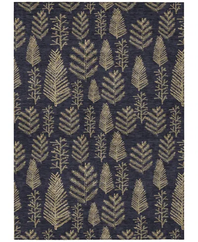 Addison Holiday Washable Indoor/outdoor Acn1813 2'6"x3'10" Area Rug In Black