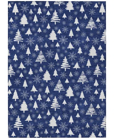 Addison Holiday Washable Indoor/outdoor Acn1815 10'x14' Area Rug In Blue