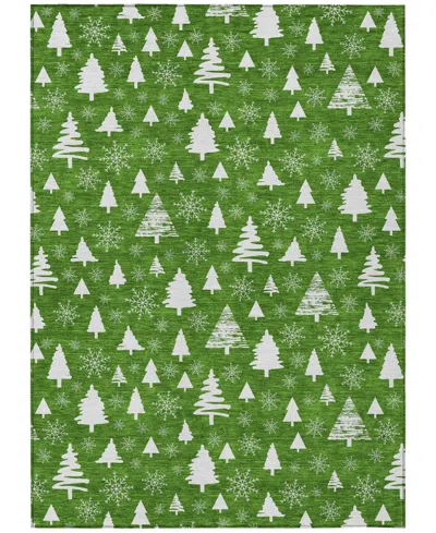Addison Holiday Washable Indoor/outdoor Acn1815 10'x14' Area Rug In Green