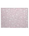 Addison Holiday Washable Indoor/outdoor Acn1815 1'8"x2'6" Area Rug In Pink