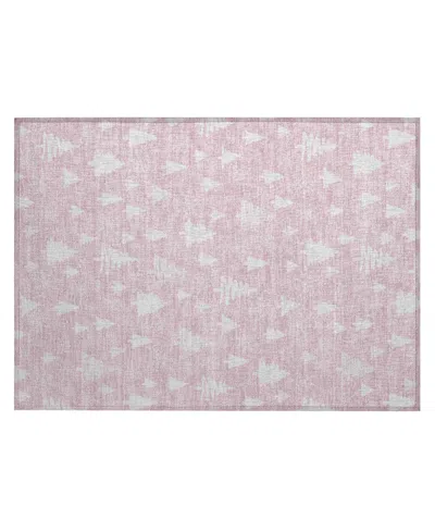 Addison Holiday Washable Indoor/outdoor Acn1815 1'8"x2'6" Area Rug In Pink
