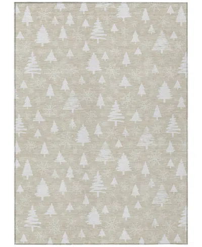 Addison Holiday Washable Indoor/outdoor Acn1815 3'x5' Area Rug In Brown