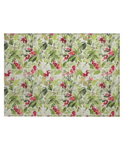 Addison Holiday Washable Indoor/outdoor Acn1816 1'8"x2'6" Area Rug In Green