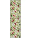 Addison Holiday Washable Indoor/outdoor Acn1816 2'3"x7'6" Runner Area Rug In Green