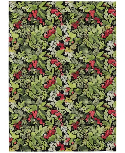 Addison Holiday Washable Indoor/outdoor Acn1816 2'6"x3'10" Area Rug In Black