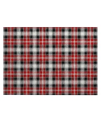 Addison Holiday Washable Indoor/outdoor Acn1817 1'8"x2'6" Area Rug In Black