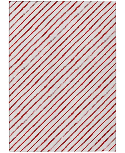 Addison Holiday Washable Indoor/outdoor Acn1819 8'x10' Area Rug In Red