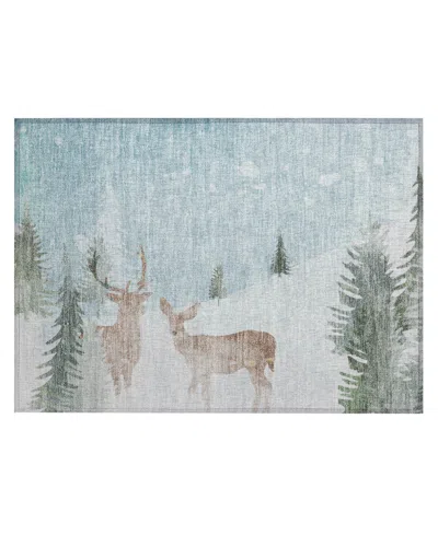 Addison Holiday Washable Indoor/outdoor Acn1821 1'8"x2'6" Area Rug In Blue