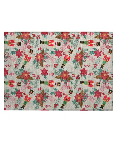 Addison Holiday Washable Indoor/outdoor Acn1822 1'8"x2'6" Area Rug In Brown