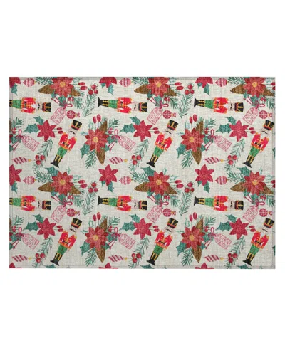 Addison Holiday Washable Indoor/outdoor Acn1822 1'8"x2'6" Area Rug In White