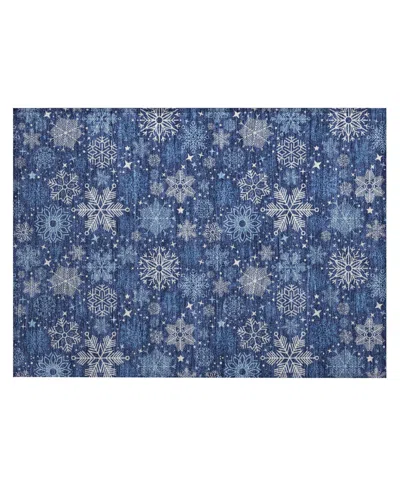 Addison Holiday Washable Indoor/outdoor Acn1823 1'8"x2'6" Area Rug In Blue