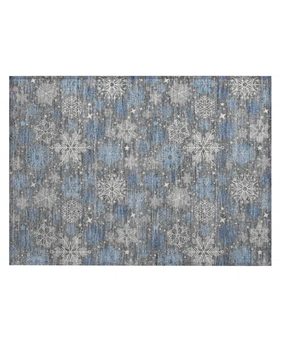 Addison Holiday Washable Indoor/outdoor Acn1823 1'8"x2'6" Area Rug In Gray