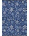Addison Holiday Washable Indoor/outdoor Acn1823 2'6"x3'10" Area Rug In Blue