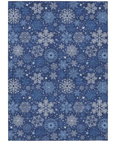Addison Holiday Washable Indoor/outdoor Acn1823 5'x7'6" Area Rug In Blue