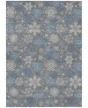 Addison Holiday Washable Indoor/outdoor Acn1823 9'x12' Area Rug In Gray