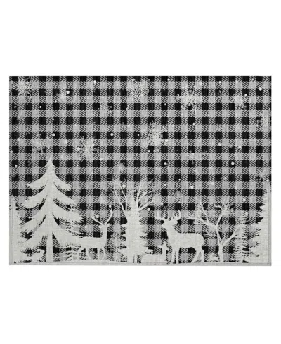 Addison Holiday Washable Indoor/outdoor Acn1824 1'8"x2'6" Area Rug In Gray