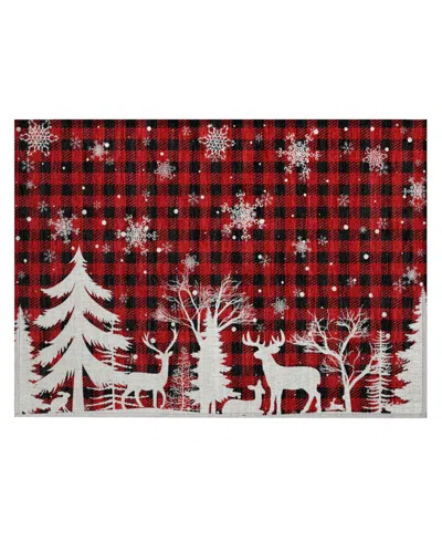 Addison Holiday Washable Indoor/outdoor Acn1824 1'8"x2'6" Area Rug In Red