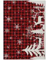 Addison Holiday Washable Indoor/outdoor Acn1824 8'x10' Area Rug In Red