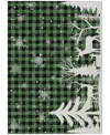 Addison Holiday Washable Indoor/outdoor Acn1824 9'x12' Area Rug In Green