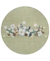 Addison Holiday Washable Indoor/outdoor Acn1825 8'x8' Round Area Rug In Green