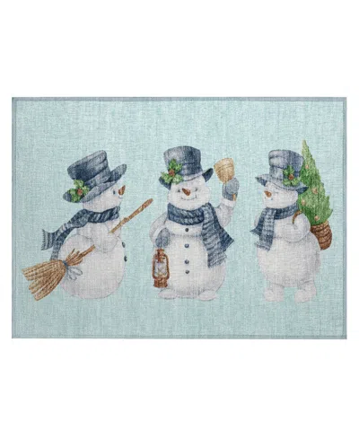 Addison Holiday Washable Indoor/outdoor Acn1826 1'8"x2'6" Area Rug In Blue