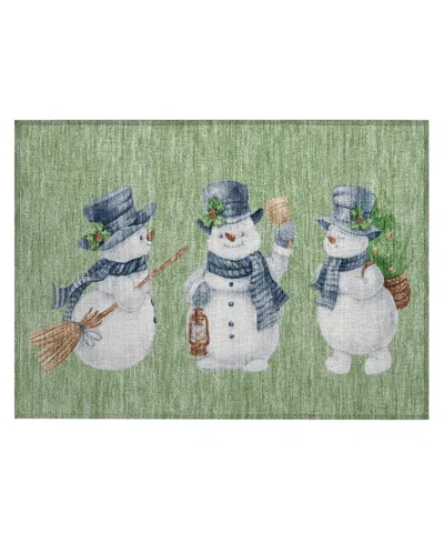 Addison Holiday Washable Indoor/outdoor Acn1826 1'8"x2'6" Area Rug In Green