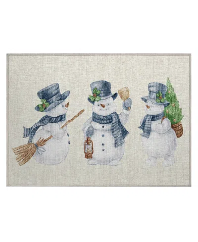 Addison Holiday Washable Indoor/outdoor Acn1826 1'8"x2'6" Area Rug In White