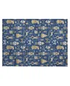 Addison Holiday Washable Indoor/outdoor Acn1827 1'8"x2'6" Area Rug In Blue