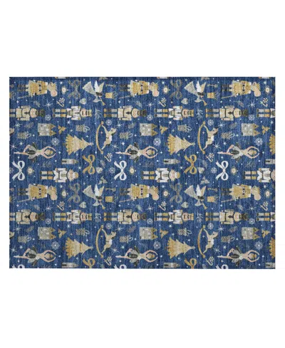 Addison Holiday Washable Indoor/outdoor Acn1827 1'8"x2'6" Area Rug In Blue