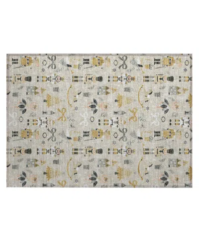 Addison Holiday Washable Indoor/outdoor Acn1827 1'8"x2'6" Area Rug In Brown