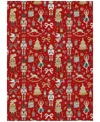 Addison Holiday Washable Indoor/outdoor Acn1827 2'6"x3'10" Area Rug In Red
