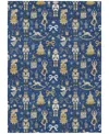 Addison Holiday Washable Indoor/outdoor Acn1827 9'x12' Area Rug In Blue