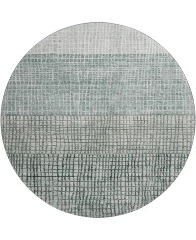 Addison Mayfield Amf1831 8' X 8' Round Area Rug In Blue