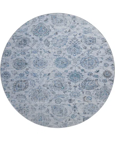 Addison Mayfield Amf1833 8' X 8' Round Area Rug In Blue