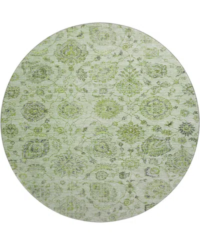 Addison Mayfield Amf1833 8' X 8' Round Area Rug In Green