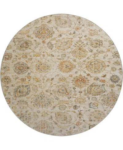 Addison Mayfield Amf1833 8' X 8' Round Area Rug In Brown